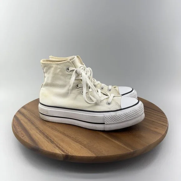 Converse Women's CTAS Lift Platform Hi Canvas Size 6 White 560846C - Picture 3 of 8